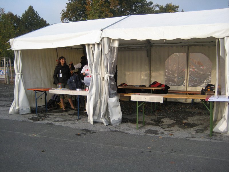 Die Startbeutel-Aufbewahrung.