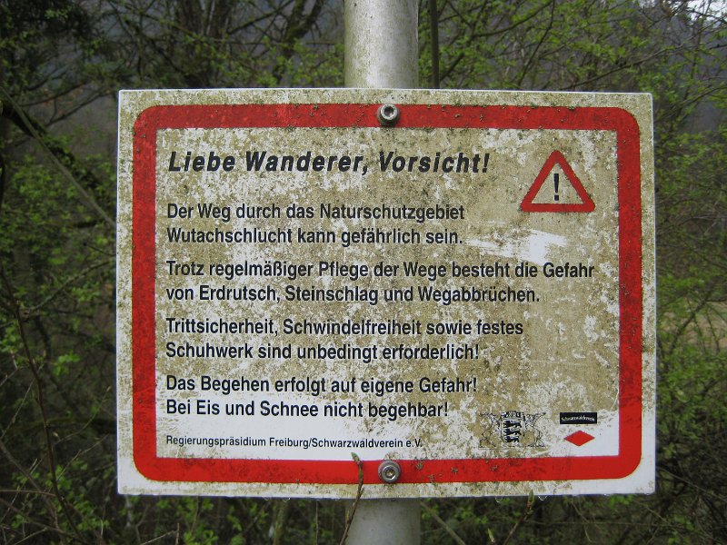 Warnschild